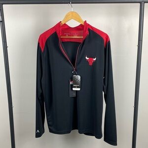 Antigua Chicago bulls 1/4 zip long sleeve men’s Large
